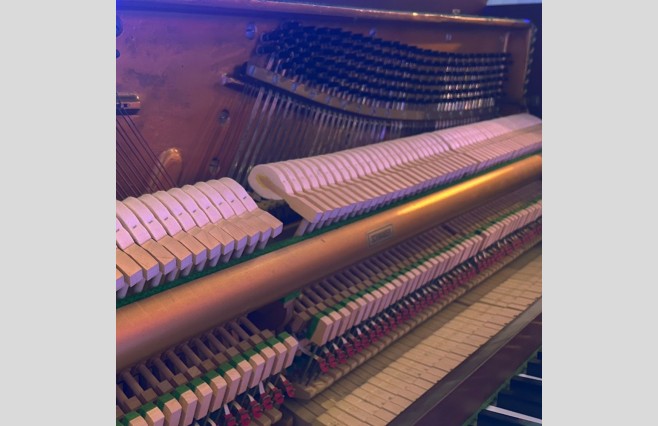 Zender Satin Mahogany 108 Upright Piano, Used - All Inclusive Premium Package (SN:59013) - Image 9